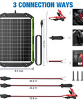 Diagram of a 25W 12V Solar Powered Battery Charger And Maintainer With Smart MPPT Controller Waterproof Workhorse Trickle Charger Kit