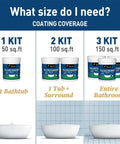 Odorless Tub And Tile Refinishing Kit For DIY Bathroom And Kitchen White Coating With Tools 3 Pack Bathtub And Sink Repair Kit chart