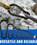 1.57 Inch Heavy Duty Carabiner Clip Hook Set Of 10 Black Spring Snap Hooks Keychain used for outdoor camping, rock climbing