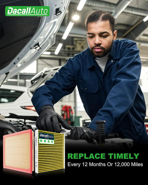 Mechanic installing Subaru Activated Carbon Cabin And Engine Air Filter Set Fits Outback 2020 2026 Crosstrek 2018 2024.