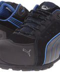Front view of Rio Black Industrial Work Shoe with Aluminum Toe Cap, Oil and Slip-Resistant Outsole, IdCELL Heel Shock Absorption
