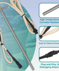 Pro Grade Precision RTD Temperature Probe Sensor For Z-Grill 700 Series Pellet Grills Replacement ZG-RTD-2 Fits 700C 700D6 7002B 7002E 700D 700E with stainless steel probe and braided lead