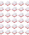 Sticky Cable Clips 30 Pack White Adhesive Wire Organizers Durable Plastic