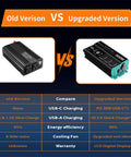 Comparison of old vs upgraded Top Shelf 500W Power Inverter Pushes 1000W Peak Surge While Converting 12V DC Into 110V AC For Your Rig.