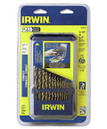 Pro Grade 29-Piece M35 Cobalt Drill Bit Set With 1/16 To 1/2 Inch Increments, 135 Degree Split Point, packaging front view.