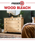 Game Changing Two Step Wood Bleach Kit For Interior Wood To Brighten Lighten stripped surfaces shown with a wooden dresser.