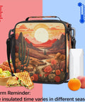 Desert Flower Cactus Insulated Lunch Bag Tote With Leakproof Cooler Waterproof Reusable Thermal Food Bag for all seasons