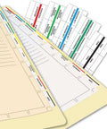 Medical Chart Index Divider Sheets White 110 Lb Stock 400 Per Box Seven-Hole Punched For Folders And 3 Ring Binders Ruled