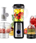 5 In 1 Kitchen Blender And Food Processor Set For Smoothies Sauces Salsa And More With BPA Free 47 Oz pitcher and accessories