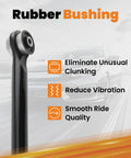Rear Track Bar For Ram 2500 2014 2023 4x4 Adjustable 0 To 5 Inch Lift Solid Forged Steel Panhard Rod Axle Centering And Vibration Dampening Beefy Heavy Duty Off Road Upgrade rubber bushing end