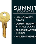 Y11 Brass Key Blanks Uncut Pack Of 50 For Home And Professional Use Durable Brass Keys With Smooth Edges Against Black Background