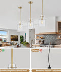 Five Light Dope Farmhouse Pendant Lighting for Kitchen Island with Seeded Glass Shades Matte Black Modern Linear Chandelier in kitchen