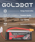3S LiPo Battery 2200mAh 11.1V 35C With XT60 Connector In Soft Case
