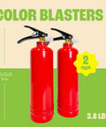 Next Level Party Color Blasters Fire Extinguisher Style Powder Cannon For Gender Reveals And Holi Bash, 2 pack, red color, handheld, 3.8 lbs.