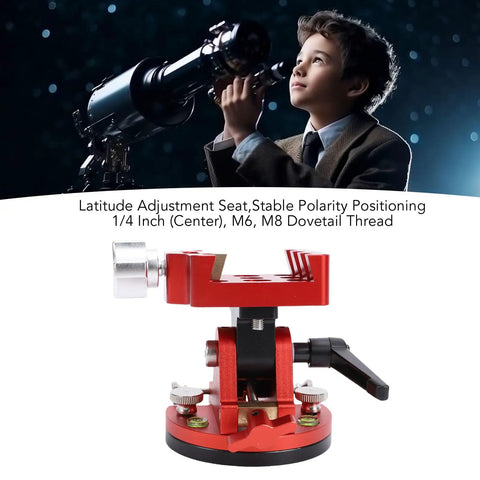 Beefy Latitude Adjustment Telescope Mount With One Quarter Inch Interface And M6 M8 Interfaces Aluminum Alloy Equatorial Wedge Latitude Base In Red