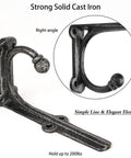 Heavy Duty 6 Inch Shelf Brackets With Hooks For Open Shelves Metal Vintage Farmhouse Style Open Shelf Supports Four Pack