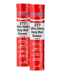 Front view: FOTU 277 Ultra Heavy-Duty Red Grease tubes, 2x14 oz, red packaging