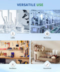Image showcasing versatile use of tools in labs, workshops, hardware settings, and household organization.
