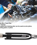 Mechanic using Three In One Safety Wire Pliers For Aircraft Maintenance Heavy Duty Twist Tool 8.3 Inch Length on engine
