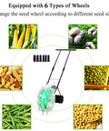 Hand Push Seeder Manual Seeding Machine With Fertilizer Applicator 12 Nozzles Walk Behind Row Crop Planter Precision Seed Seeder