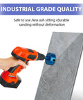 Eleven Piece Diamond Hole Saw Set With Drill Bit For Porcelain Ceramic Tile Granite Marble And Masonry in use on tile