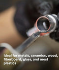 Applying DP190 Gray Epoxy Adhesive Duo-Pak 48.5 mL on metal for high shear and peel strength bonding.