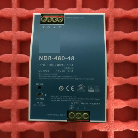 Top Shelf 480W Din Rail Switching Power Supply Pumping Out A Rock Solid Twenty Amps For PLC Controllers And Drive Cabinets - back view