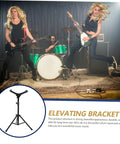 Badass Foldable Snare Drum Rack With Heavy Duty Alloy Stand And No Sweat Setup For Home Studio Practice Collapsible Black Support Frame during a live performance.