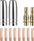 MB15 15AK MIG MAG Gas Shielded Welding Torch Accessories Kit 12 Piece 0.035 Inch Nozzle Diffuser Soldering Equipment