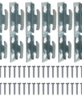 Tough As Nails Curtain Rod Brackets 12 Pack Wall Mount Zinc Coated Steel hardware with screws for secure installation.