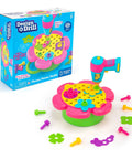 Toddler Design and Drill Flower Power Studio Kit for Hands On STEM Fun with Electric Drill Toy, flower board with bolts