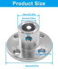 Product size details of 4 Pack 6mm Rigid Flange Couplings For DIY RC Motors, Guide Coupler Accessory Shaft Support, Beefy 45 Steel