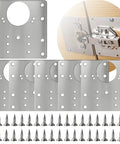 316 Stainless Steel Cabinet Hinge Repair Plates 6 Pack Fix Wobbly Cabinet Doors Fast in Minutes No Wood Filler or Drilling Needed