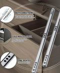 Heavy Duty 12 Inch Metal Drawer Slides With Ball Bearing Smooth Rolling Rails For Cabinet And Dresser Built To Last Two Way Extendable Tracks Zinc Plated Steel Durable Drawer Rails