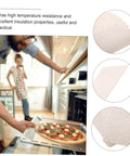 Man using oven with 10 Pieces Mica Plates Sheets For Microwave Oven Heat Resistant Insulation Waveguide Mica Sheets Prevent Oil Splatter
