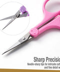 Two Piece High Precision Detail Scissors Set With Sharp Fine Tips For Paper Cutting, Scrapbooking, Sewing And Crafting 4 Inch