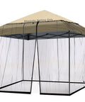 Heavy Duty Mosquito Net For 10x10 Patio Umbrellas And Gazebos Black Polyester Net Screen With Drawstring Top Fits 10x10 Square