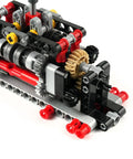 Close-up of components in 6 Speed Manual Transmission Model Kit With Differential Gear for Hands On Mechanical Engineering DIY Projects