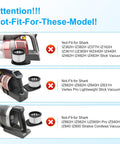 Shark Vacuum Filter Replacement Kit not compatible with listed models in warning image