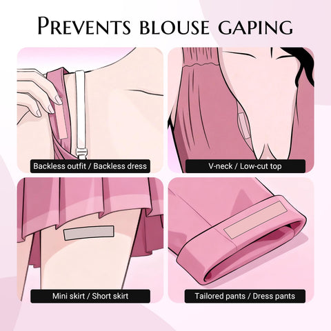 Strong Hold Double Sided Fashion Tape For Women That Stays Put All Day Invisible Under Clothes Skin Friendly Adhesive For Clothing Perfect For Low Cut