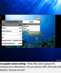Settings screen of SportDiver Underwater Phone Housing For Depths Up To 130 Feet, Waterproof Case With Easy Camera Access displayed underwater