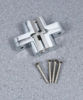 Concealed Cross Hinge Set Heavy Duty Stainless Steel 2 Pack Folding Door Hinges With 180 Degree Opening For Wooden Doors And Tables