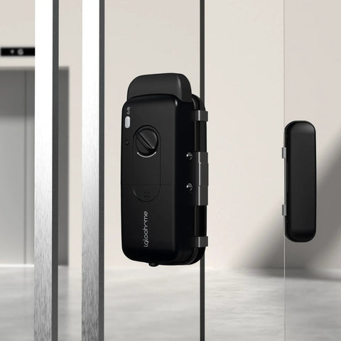 Keyless Entry Smart Glass Door Lock With Bluetooth Code App And Fob For 12mm Frameless Swing Doors No WiFi Needed Instant Remote Access