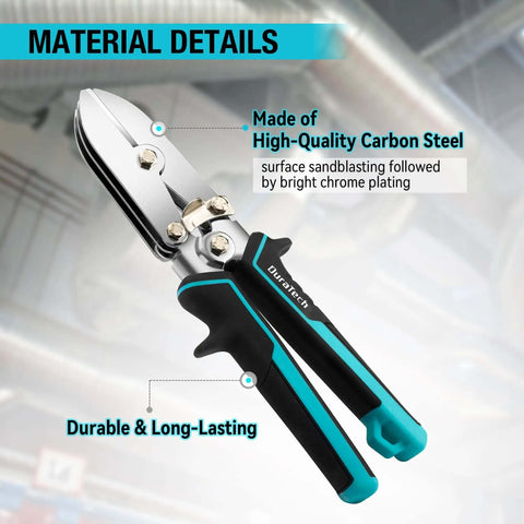 5-Blade Sheet Metal Crimper for Ductwork and HVAC, 22-28 Gauge Galvanized Steel and Stainless Steel, shown with ergonomic handles