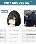 Comparison of Waterproof Patio Double Egg Chair Cover For Outdoor Pod Swing Loveseat Fits 91 By 87 Inches Black 420D UV Protected
