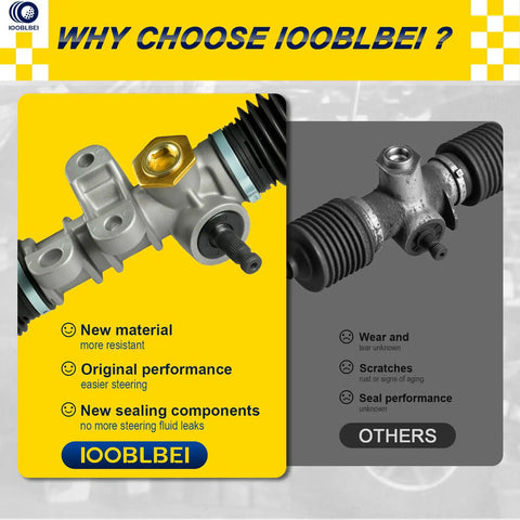 Comparison of RXV Golf Cart Steering Gear Box Assembly with new features and materials vs others