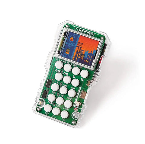 DIY Wireless Encrypted Two Way Communication Kit For Kids And Teens Learn Electronics Coding And Encryption With A Fun STEM Radio Project For Ages Eleven And Up handheld green circuit board device with keypad