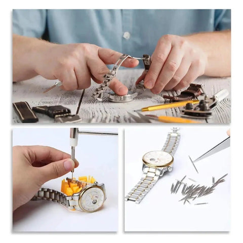 Pro Grade Watch Repair Tool Kit 149Pcs With Link Pin Remover Shell Opener Spring Bar Tools Battery Replacement Set