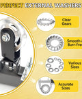 550-piece stainless steel external-tooth star lock washer set for metric fasteners (M2.5–M12)