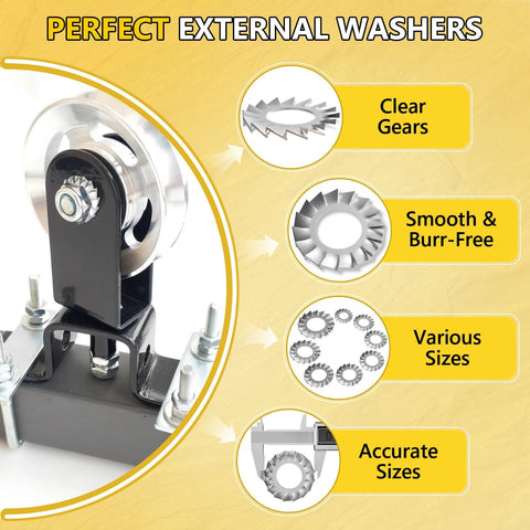550-piece stainless steel external-tooth star lock washer set for metric fasteners (M2.5–M12)